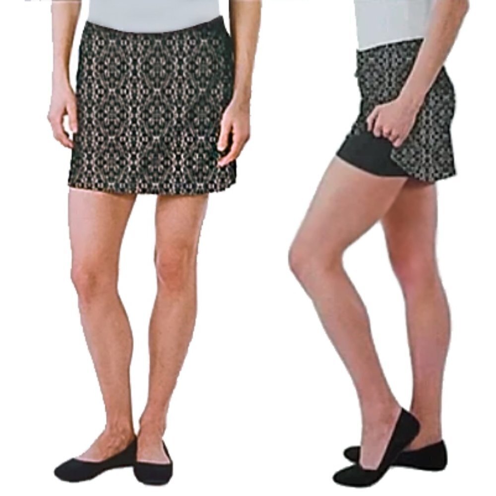 Tranquility By Colorado Clothing Skort Rhombi Black 1511540 Size S